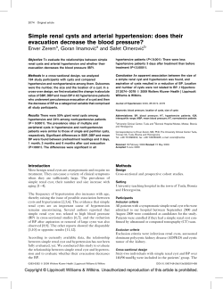Simple renal cysts and arterial hypertension: does