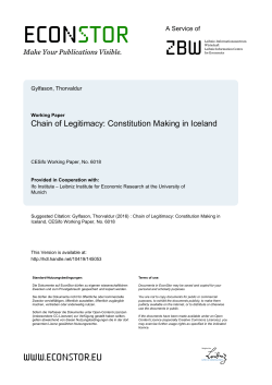 Chain of Legitimacy: Constitution Making in Iceland