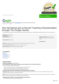 How did Katniss get so Round? Teaching Characterization through