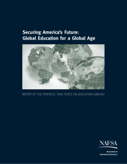 Securing America`s Future: Global Education for a Global Age