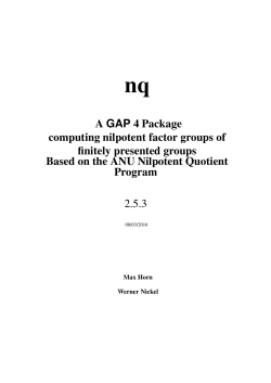A GAP 4 Package computing nilpotent factor groups