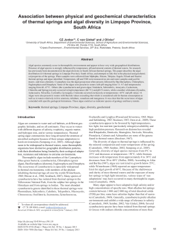Association between physical and geochemical characteristics of