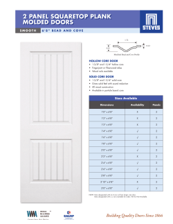 TECH SHEET - Molded-2 Panel Squaretop Plank Smooth Bead 6`8