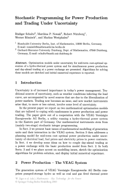 Stochastic Programming for Power Production and Trading Under