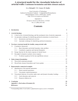 A structural model for the viscoelastic behavior of arterial walls