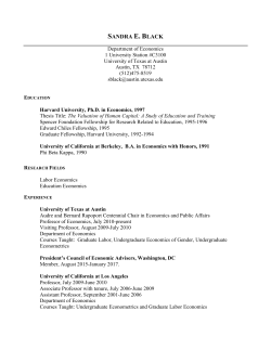 sandra e. black - Brookings Institution