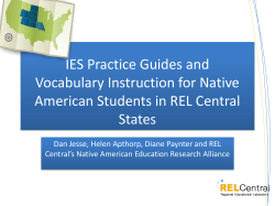 IES Practice Guides and Vocabulary Instruction for