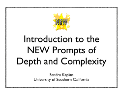 New Prompts Materials -- April 12 Conference