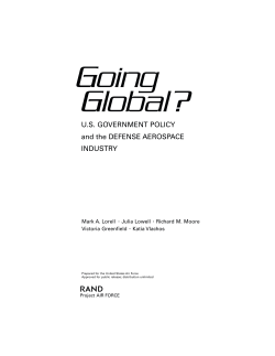 Going Global? U.S. Government Policy and the Defense Aerospace