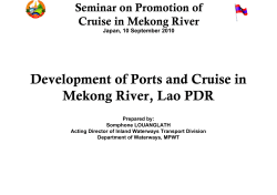 Development of Ports and Cruise in Mekong River, Lao PDR