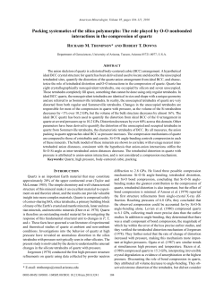 Packing systematics of the silica polymorphs: The role played by