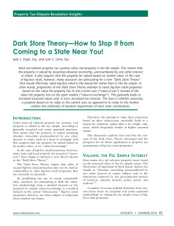 Dark Store Theory&mdash;How to Stop It from Coming to a State Near You!