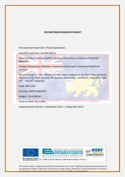 Extended Synopsis of Britonian Research Project