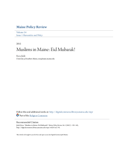 Muslims in Maine: Eid Mubarak!