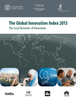 The Global Innovation Index 2013