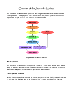 Overview of the Scientific Method