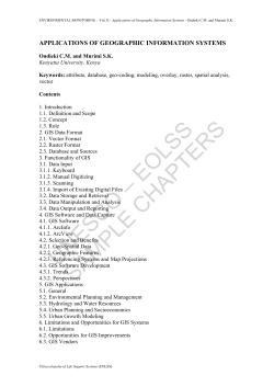 Applications of Geographic Information Systems