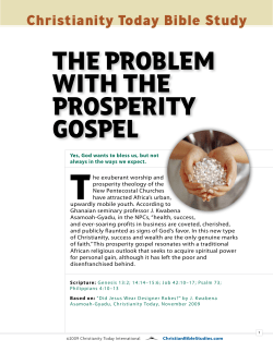 The Problem wiTh The ProsPeriTy GosPel