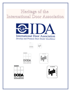 IDA Heritage Book - International Door Association