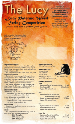 2014 Brochure - South Dakota String Teachers Association