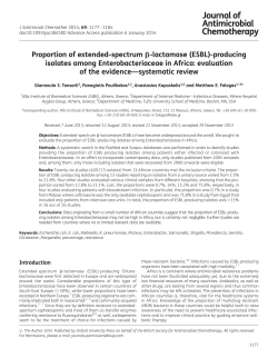 (ESBL)-producing isolates among Enterobacteriaceae in Africa