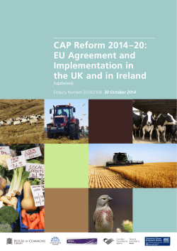 CAP Reform 2014-20 - Houses of the Oireachtas