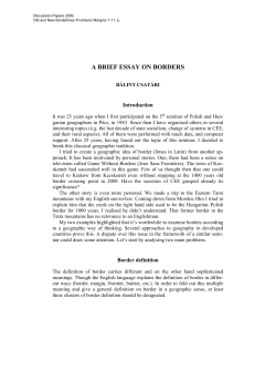 a brief essay on borders