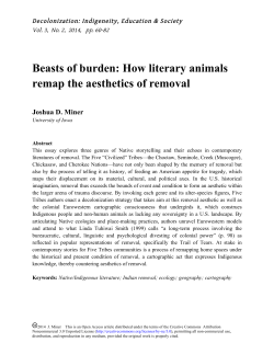 How literary animals remap the aesthetics of removal