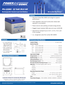 PS-12260 12 Volt 26.0 AH