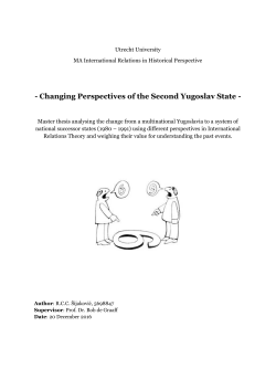 Changing Perspectives of the Second Yugoslav State