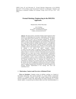 Formal Ontology Engineering in the DOGMA Approach