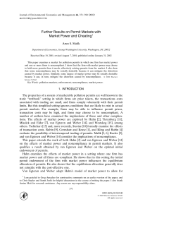 Further Results on Permit Markets with Market Power and Cheating