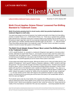 Ninth Circuit Applies Octane Fitness` Loosened Fee