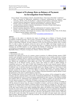 Impact of Exchange Rate on Balance of Payment
