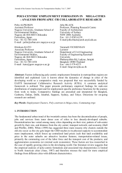 POLY-CENTRIC EMPLOYMENT FORMATION IN MEGA