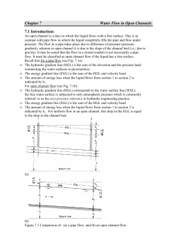 Chapter 7 Water Flow in Open Channels 7.1 Introduction: