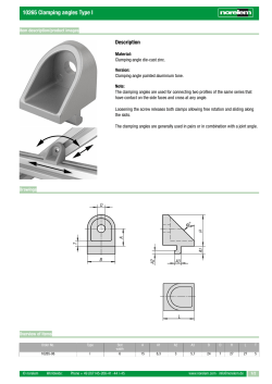 10265 Clamping angles Type I