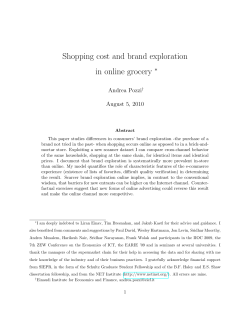 Shopping cost and brand exploration in online grocery