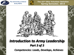 Introduction to Army Leadership