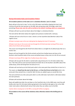 Racing Information Rules and Circulation Pattern