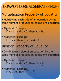 Lesson 7b (Solving Equations with Multiplication and Division