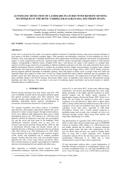 AUTOMATIC DETECTION OF LANDSLIDE FEATURES WITH