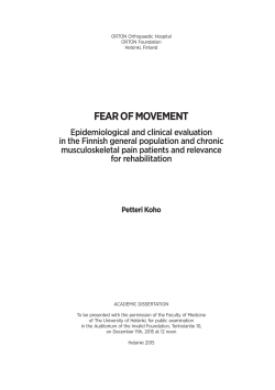 fear of movement