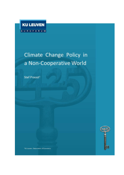 Stef Proost, `Climate Change Policy in a Non