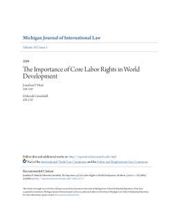 The Importance of Core Labor Rights in World Development