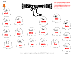 Ghostly Homophones - Speech Language and Beyond, LLC