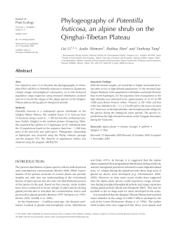 Phylogeography of Potentilla fruticosa, an alpine