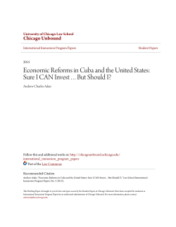 Economic Reforms in Cuba and the United States