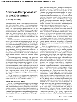 American Exceptionalism in the 20th century