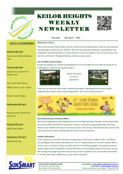 keilor heights weekly newsletter